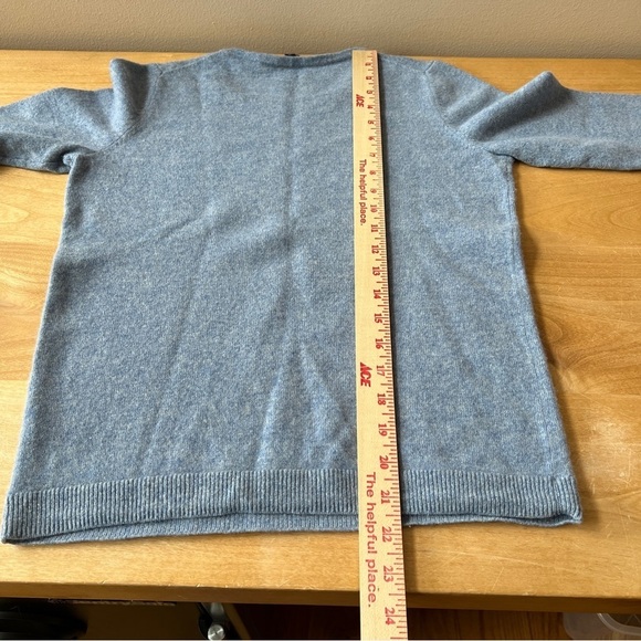 TALBOTS SWEATER SZ S CASHMERE LUXURY CREWNECK BUTTON CUFF OFFICE MINIMALIST SOFT - Picture 8 of 10